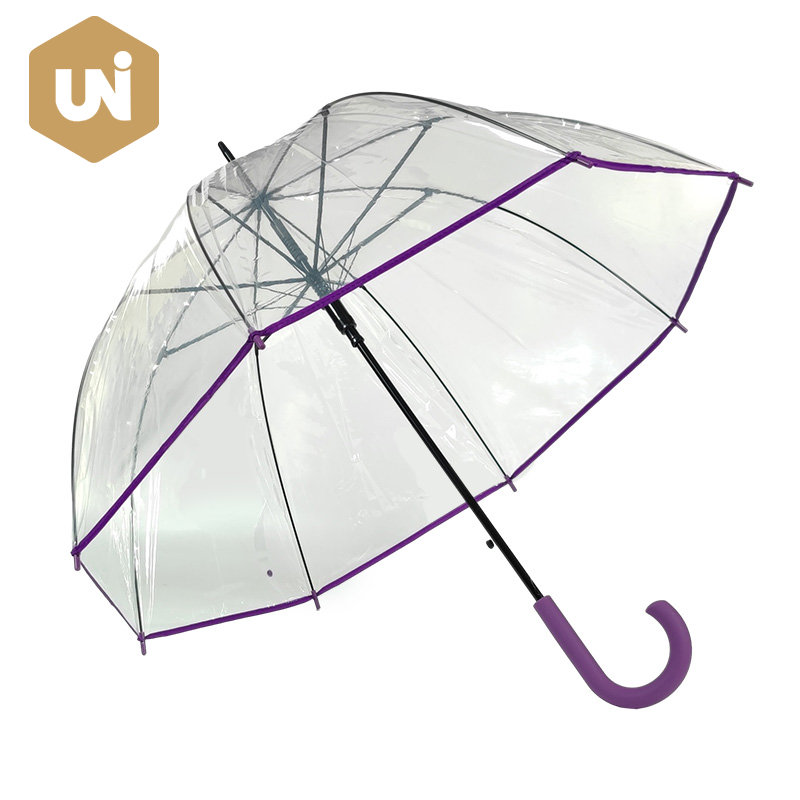 Parapluie de pluie POE transparent assorti aux couleurs